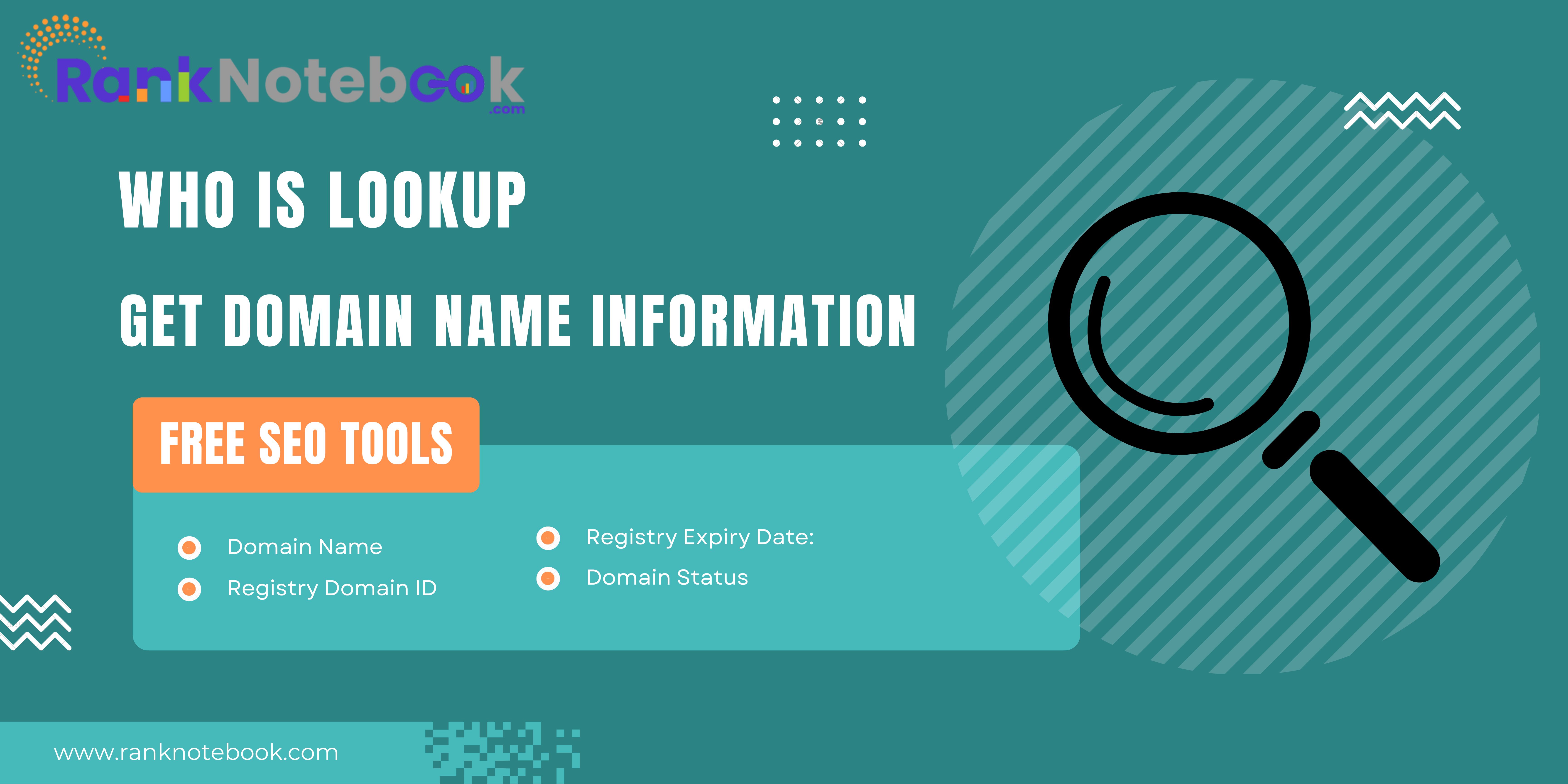 Online Free Who is Lookup Tool - Rank Notebook